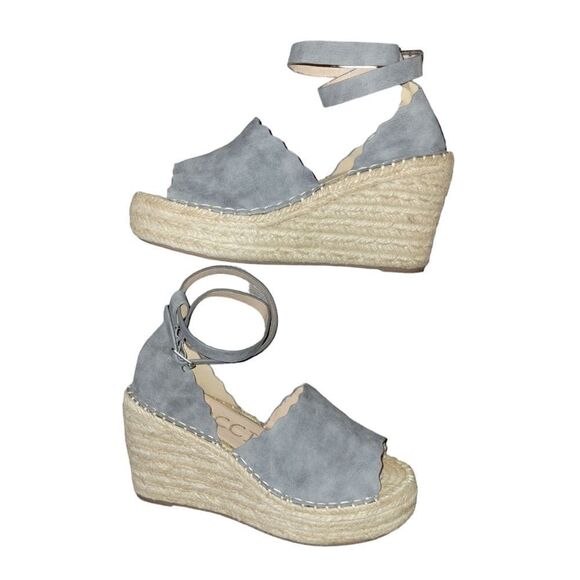 Ccocci Shoes Grey Espadrille Wedges Wedge Sandals 9 - Picture 3 of 11